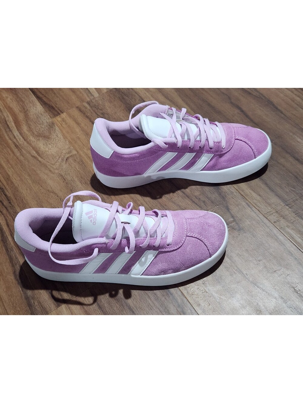 Adidas Big Girl's Skateboard VL Court 3.0 Sneaker, Purple, Size 5